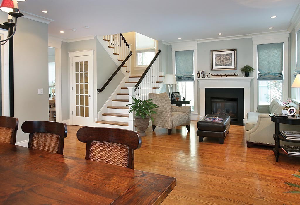 107 Manet Road Newton, MA 02467 - Photo 6 of 10 a living room with furniture and a fireplace