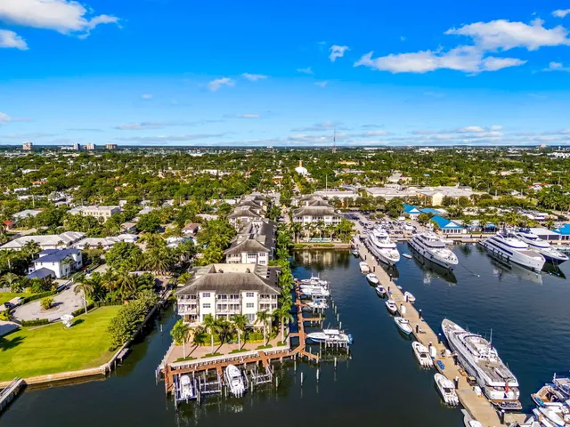 a view of a lake with a city
