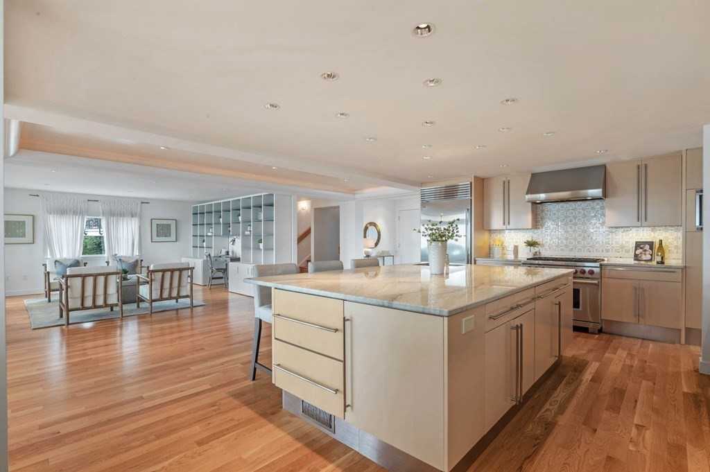 13 Goldthwait Road Marblehead, MA 01945 - Photo 11 of 40 a kitchen with counter top space and wooden floor