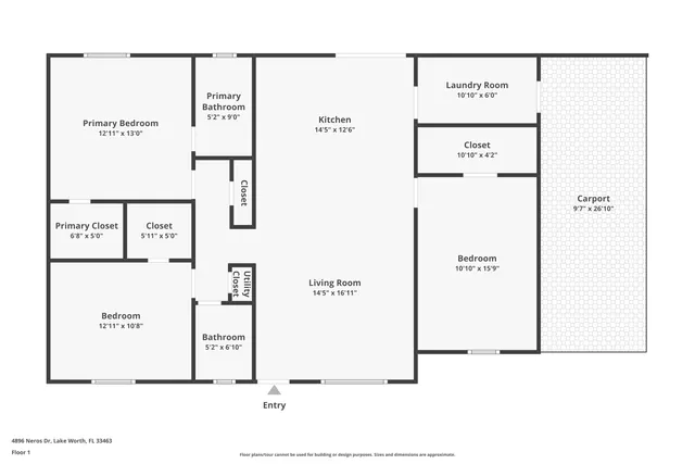 $2,875 | 4896 Neros Drive, Lake Worth, FL 33463