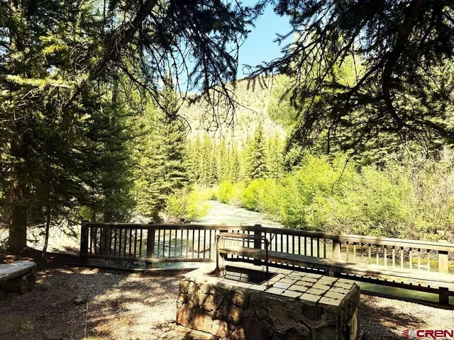 a view of a balcony with a swing