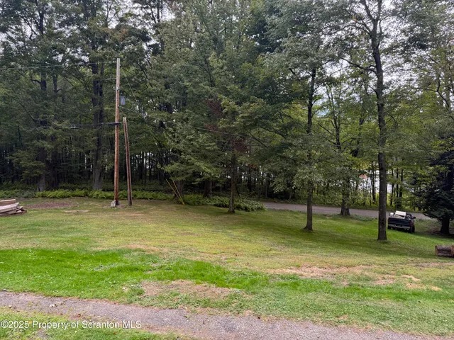 a view of a backyard with a garden
