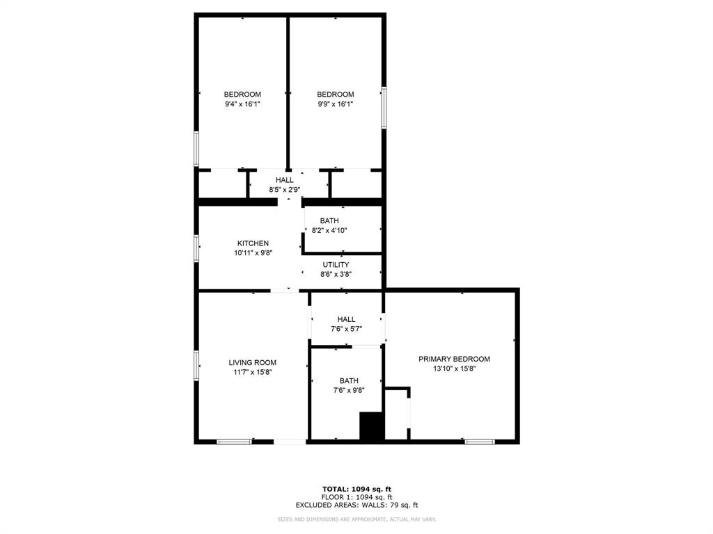 809 North Maxey Street Sherman, TX 75090 - Photo 19 of 19 a picture of a floor plan