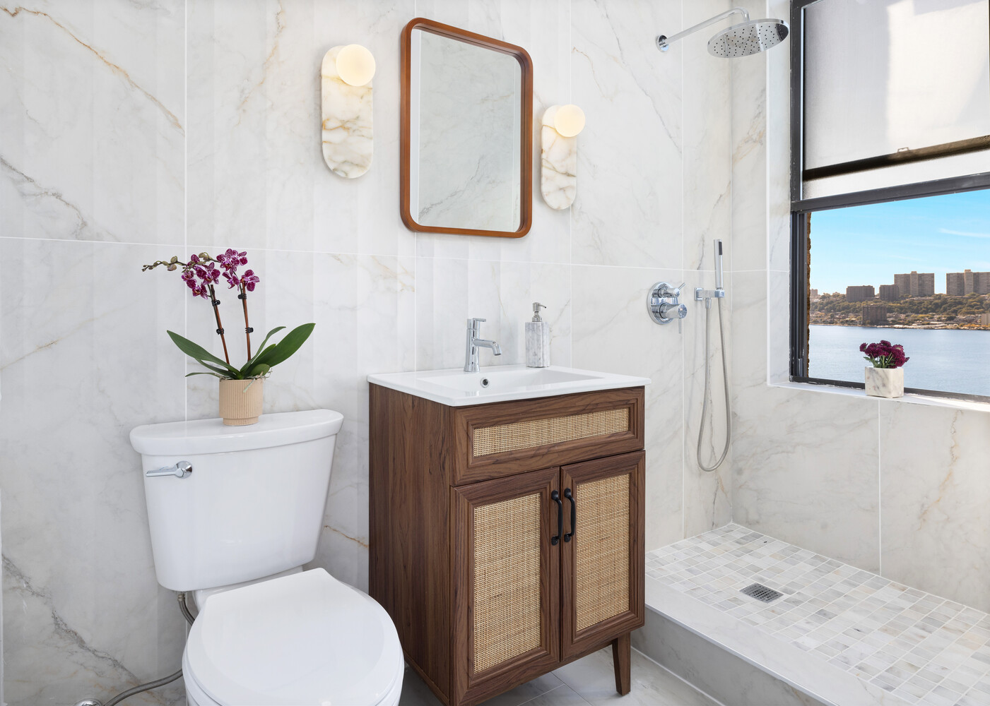 725 Riverside Drive, Unit 11A Manhattan, NY 10031 - Photo 18 of 21 a bathroom with a toilet sink and shower