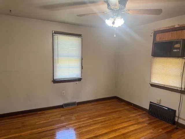 a view of a livingroom with a window