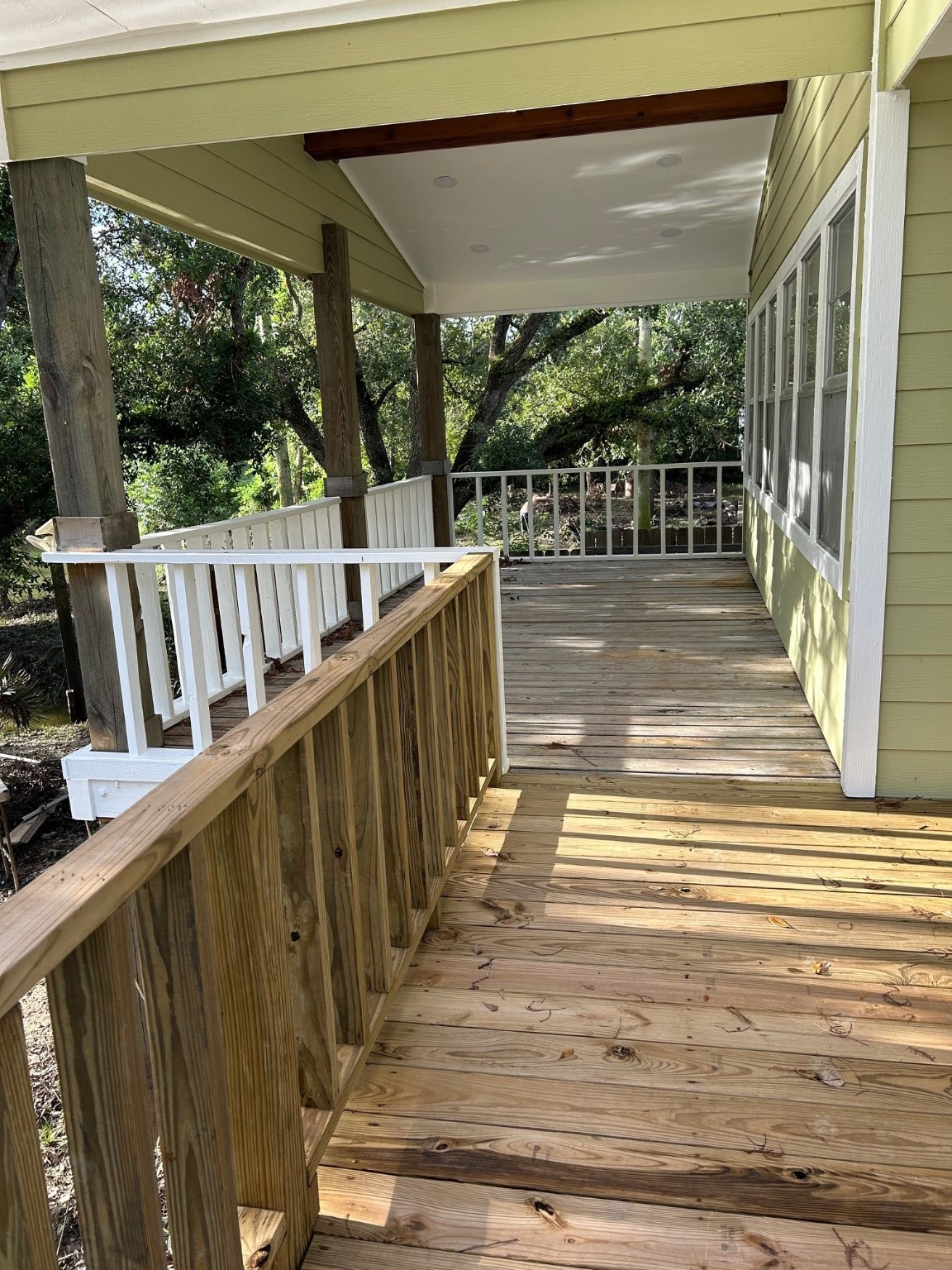 327 Bayou Road Danbury, TX 77534 - Photo 12 of 15 a view of a balcony with wooden floor