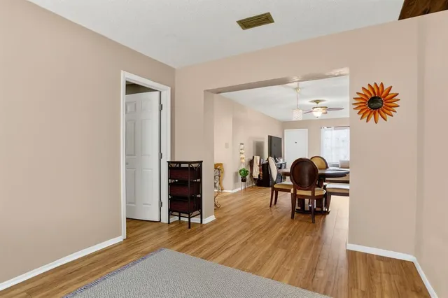 a view of livingroom with furniture and wooden floor