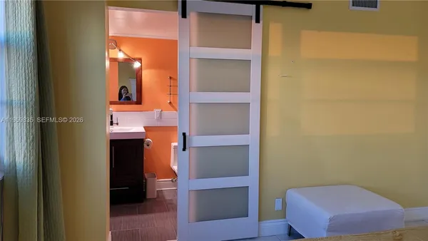 a bathroom with a sink