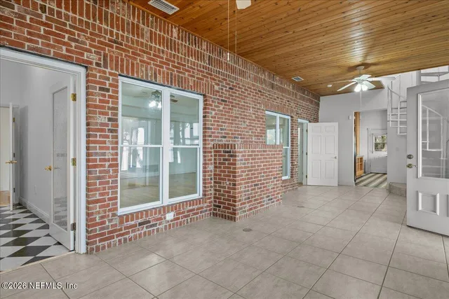 an empty room with a window