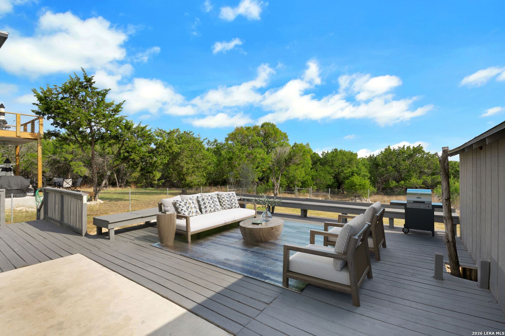 a view of outdoor space with seating