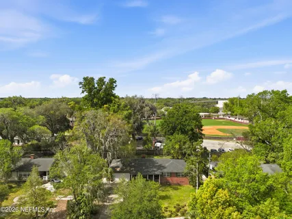 a view of a lake with houses