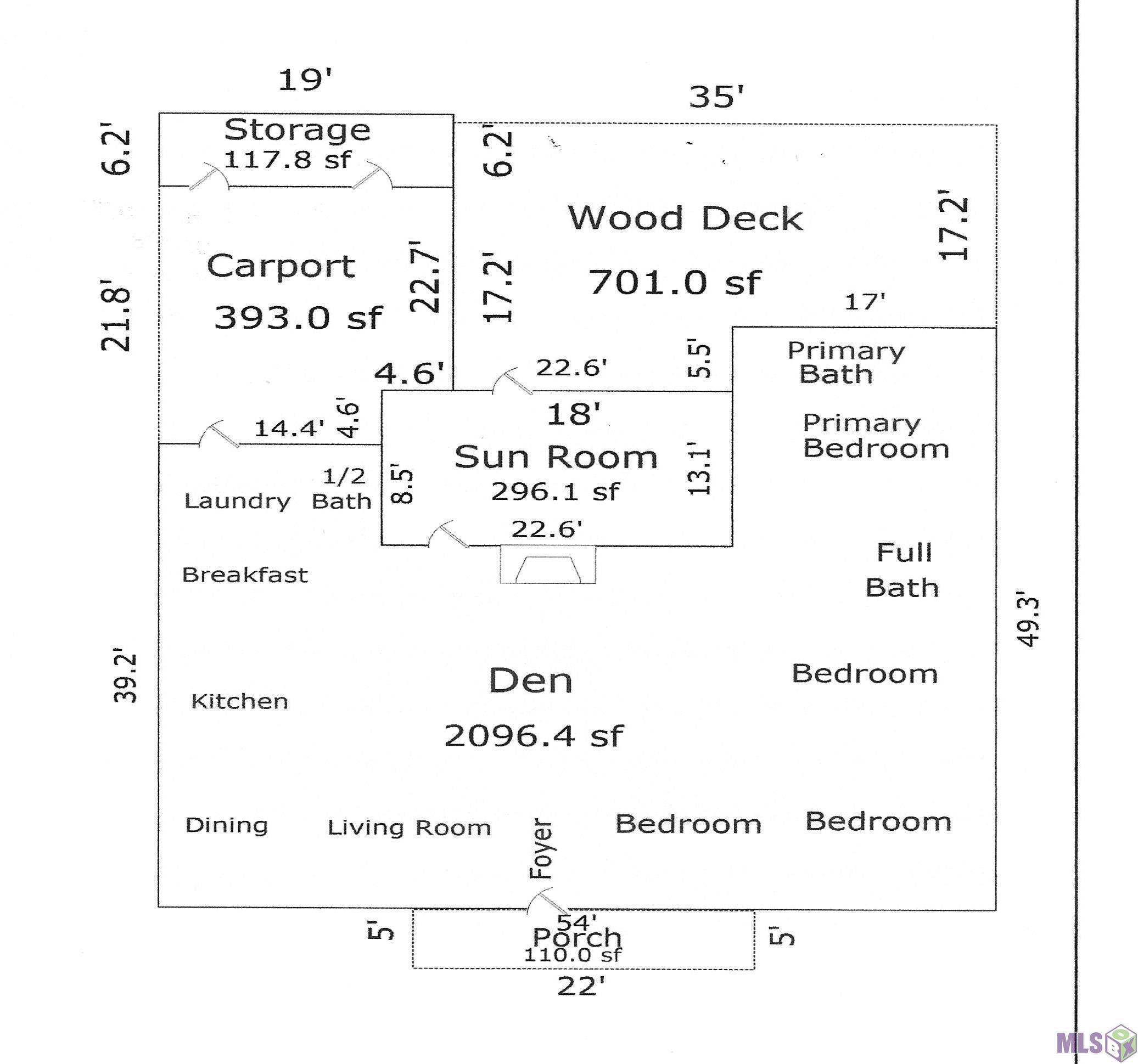 1997 Christian Street Baton Rouge, LA 70808 - Photo 21 of 21 Floor Plan