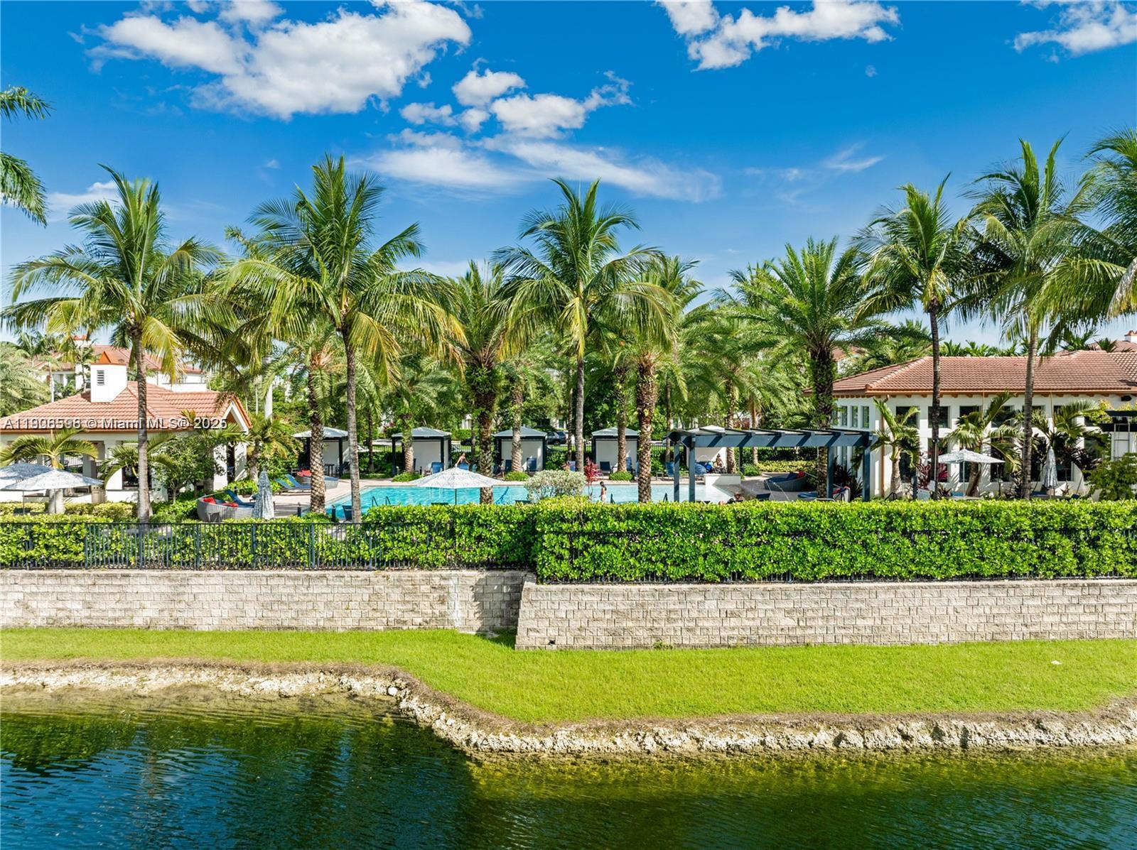 16946 Southwest 90th Terrace Circle Miami, FL 33196 - Photo 34 of 36 a view of a swimming pool with a garden
