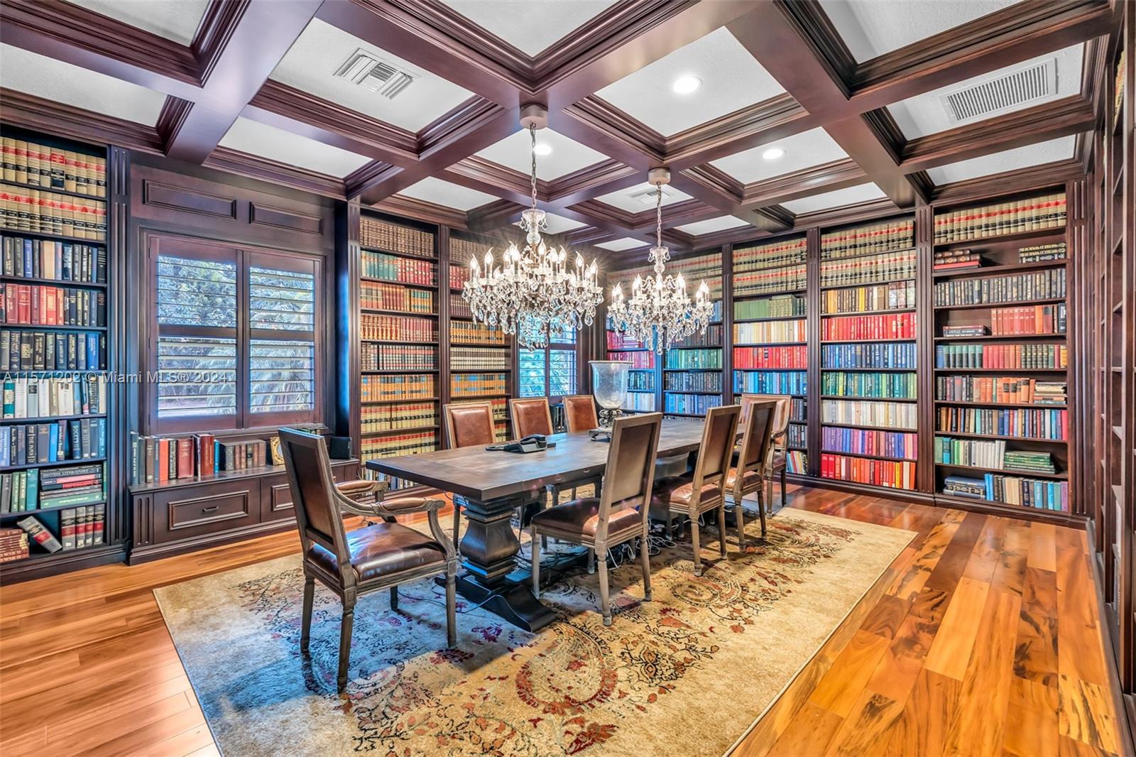 14600 Marvin Lane Southwest Ranches, FL 33330 - Photo 49 of 72 a view of a dining room with furniture window and wooden floor