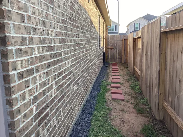 a view of a pathway with a building