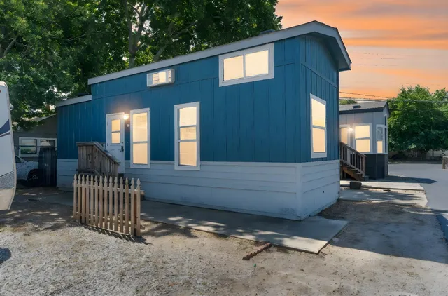 a view of a house with a patio