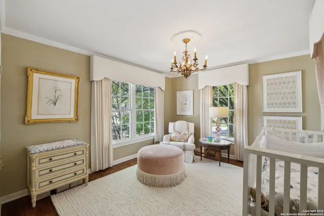 a view of a backyard with sitting area