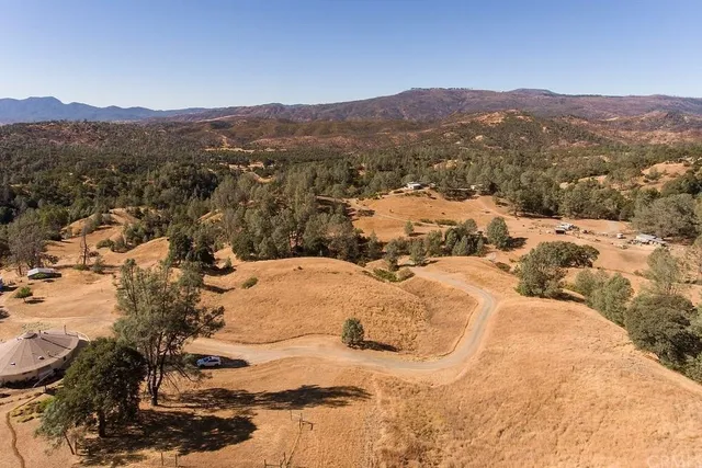 a view of city and mountain
