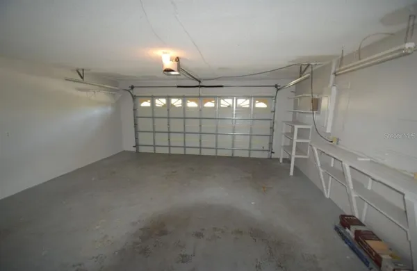 a view of a garage