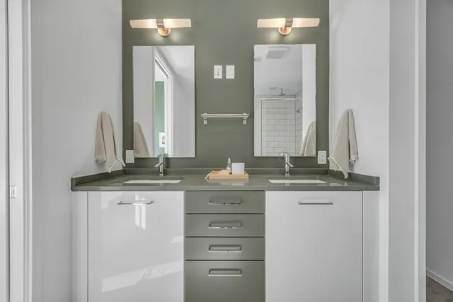 a view of staircase with empty racks