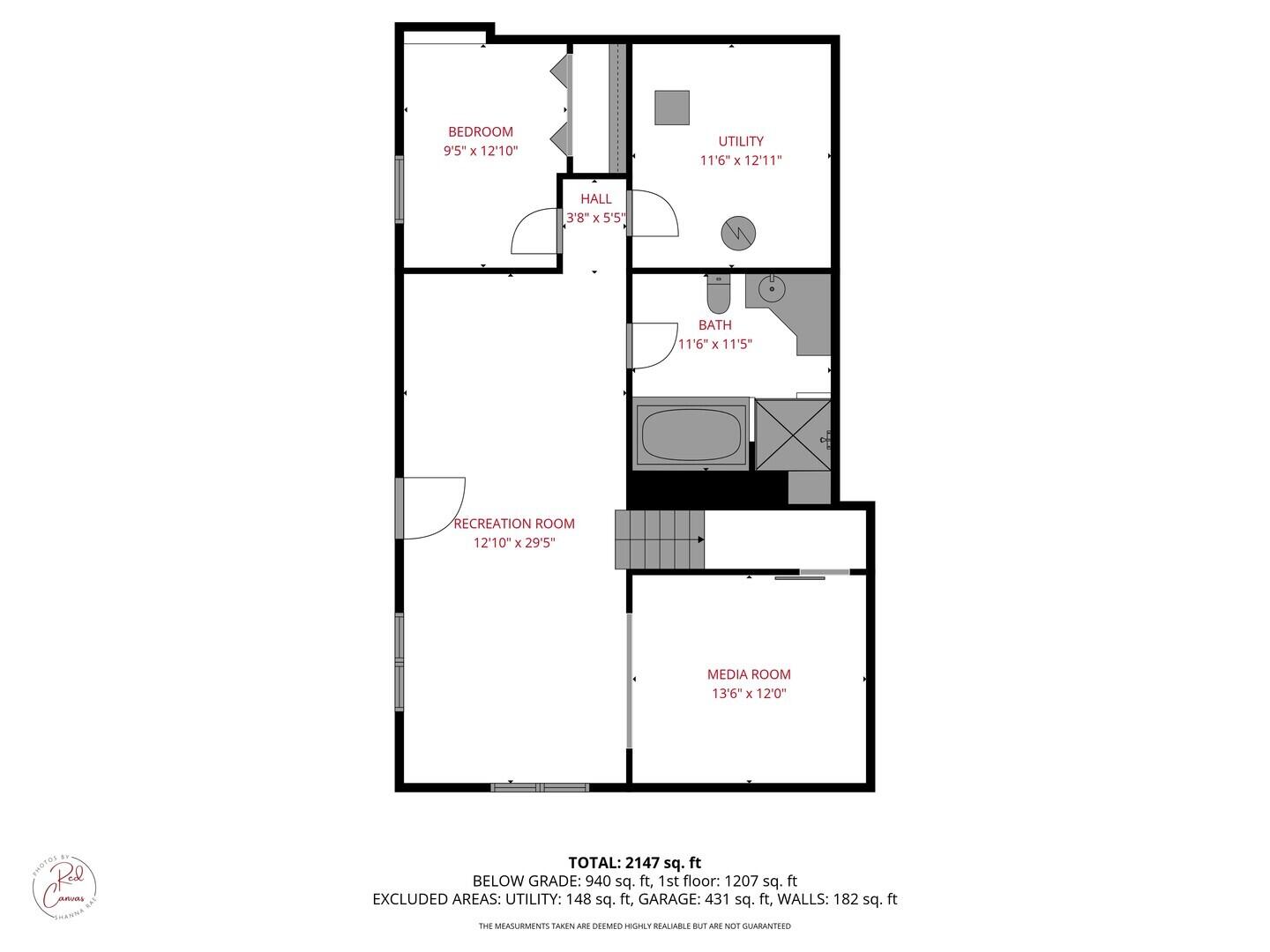 W3711 Lockington Road Farmington, WI 54644 - Photo 47 of 47 Basement Floor Plan