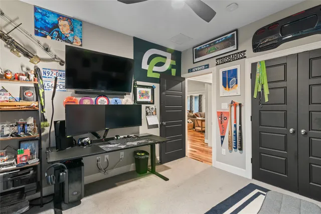 a room with storage and utility