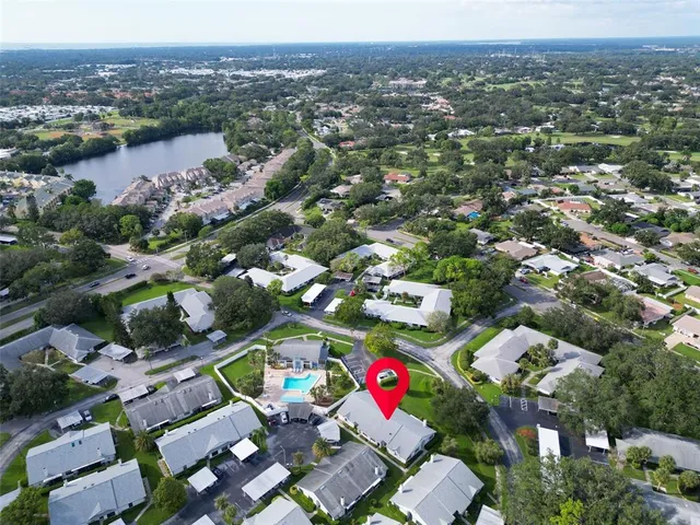 an aerial view of a city with lots of residential buildings