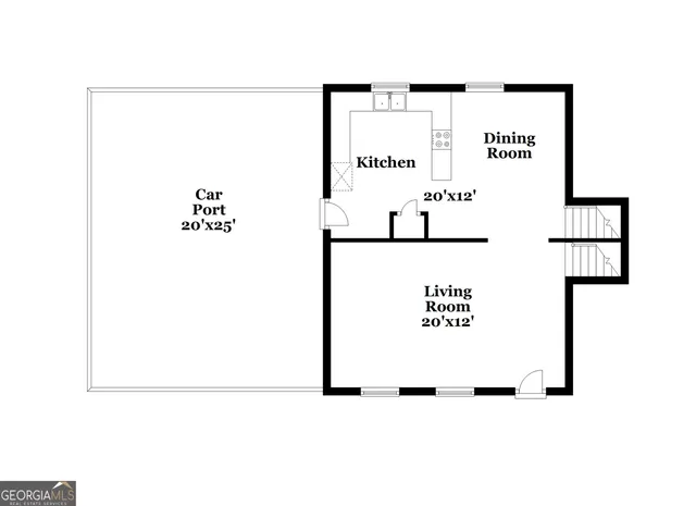 a picture of a bench in a white building