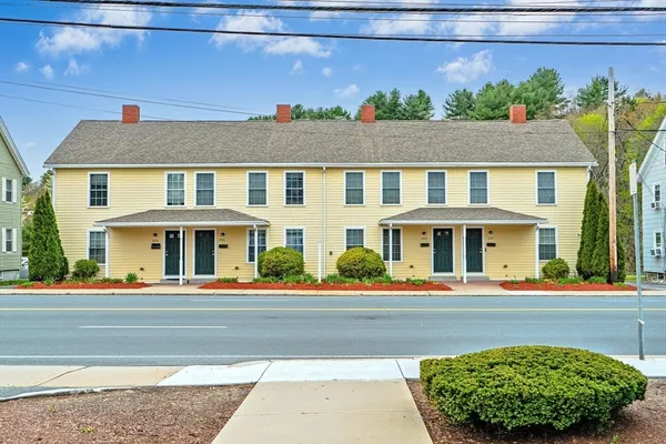 front view of a house with a street