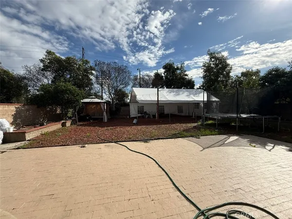 a swimming pool with a yard