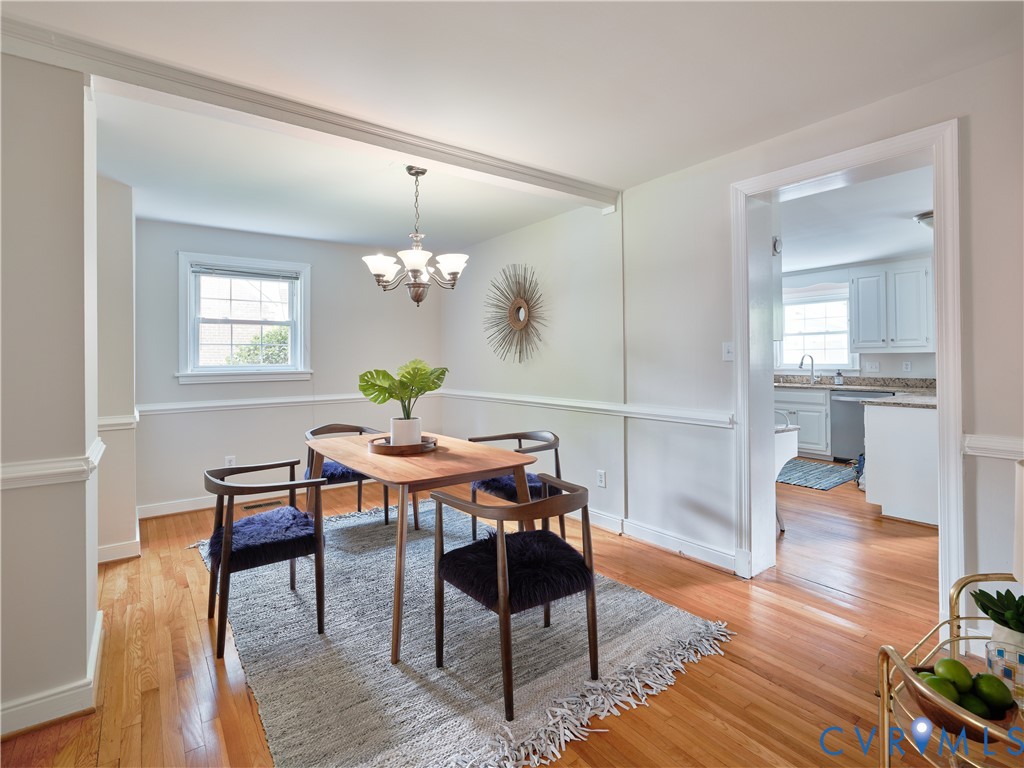 1311 Santa Rosa Road Henrico, VA 23229 - Photo 8 of 49 Bright, open dining area featuring hardwood floori