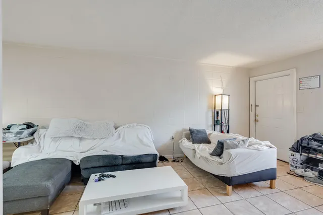 a living room with furniture and a couch