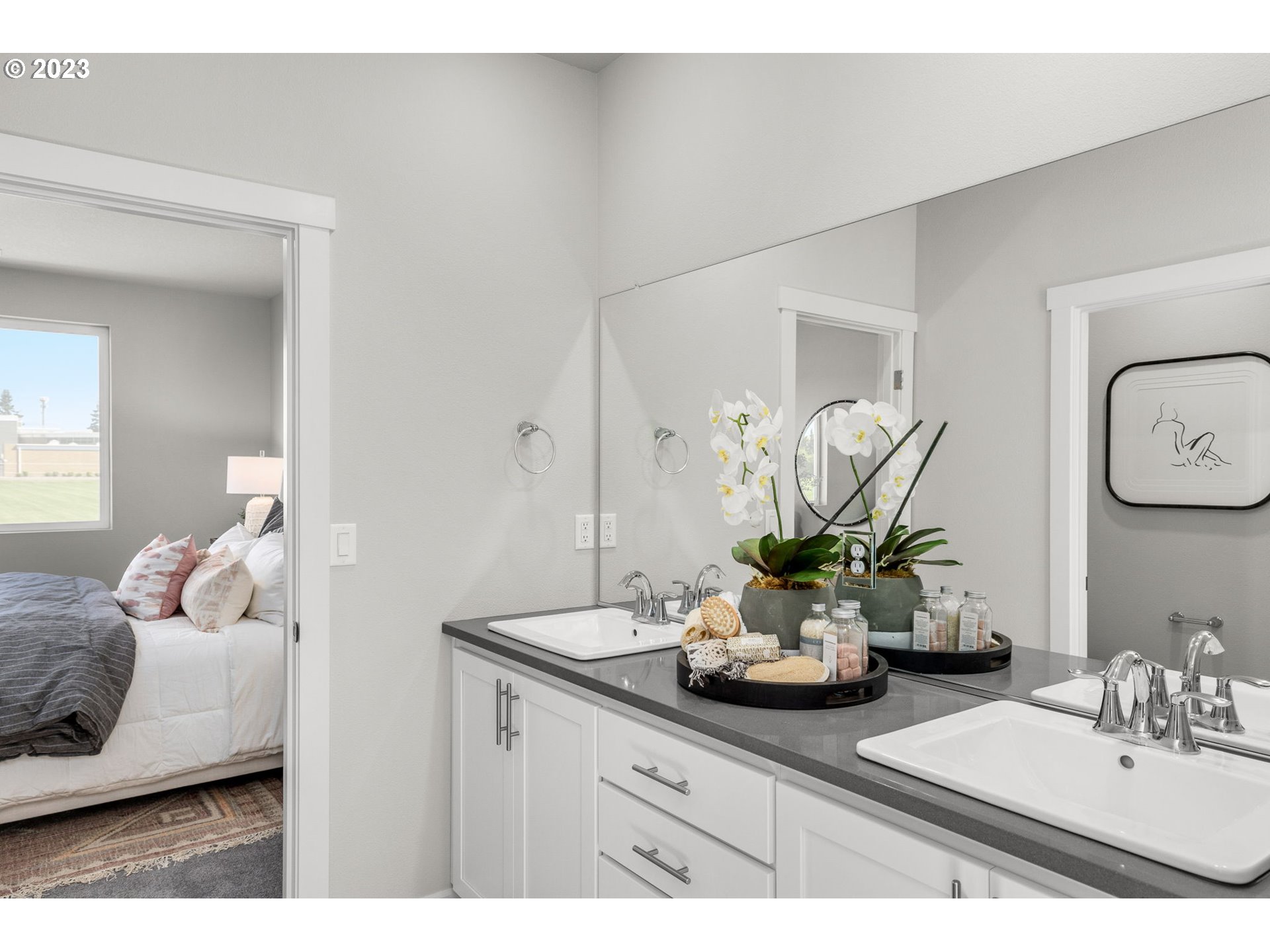 2364 Southeast Teal Avenue Gresham, OR 97080 - Photo 14 of 20 a bathroom with a sink and a mirror