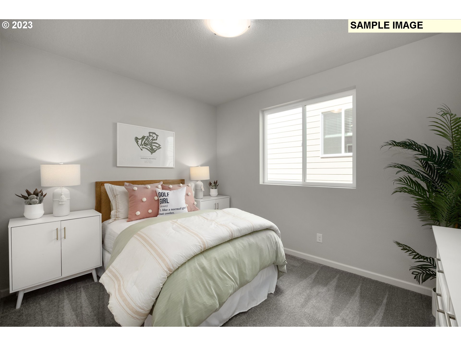 2364 Southeast Teal Avenue Gresham, OR 97080 - Photo 10 of 20 a bedroom with a bed and a potted plant