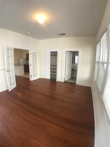 a refrigerator in a kitchen