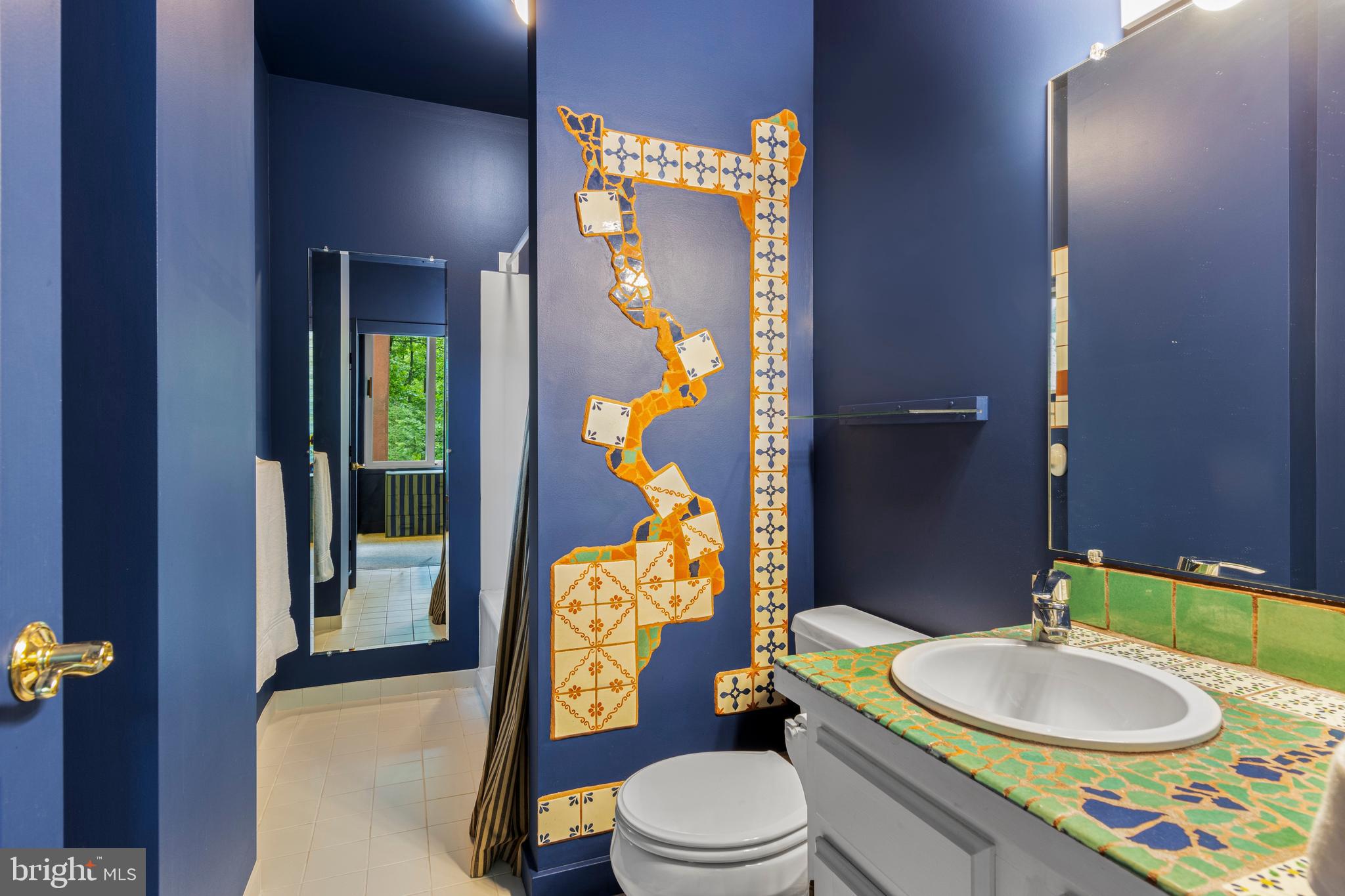 1420 Little Conestoga Road Glenmoore, PA 19343 - Photo 30 of 51 a bathroom with a granite countertop toilet and a sink