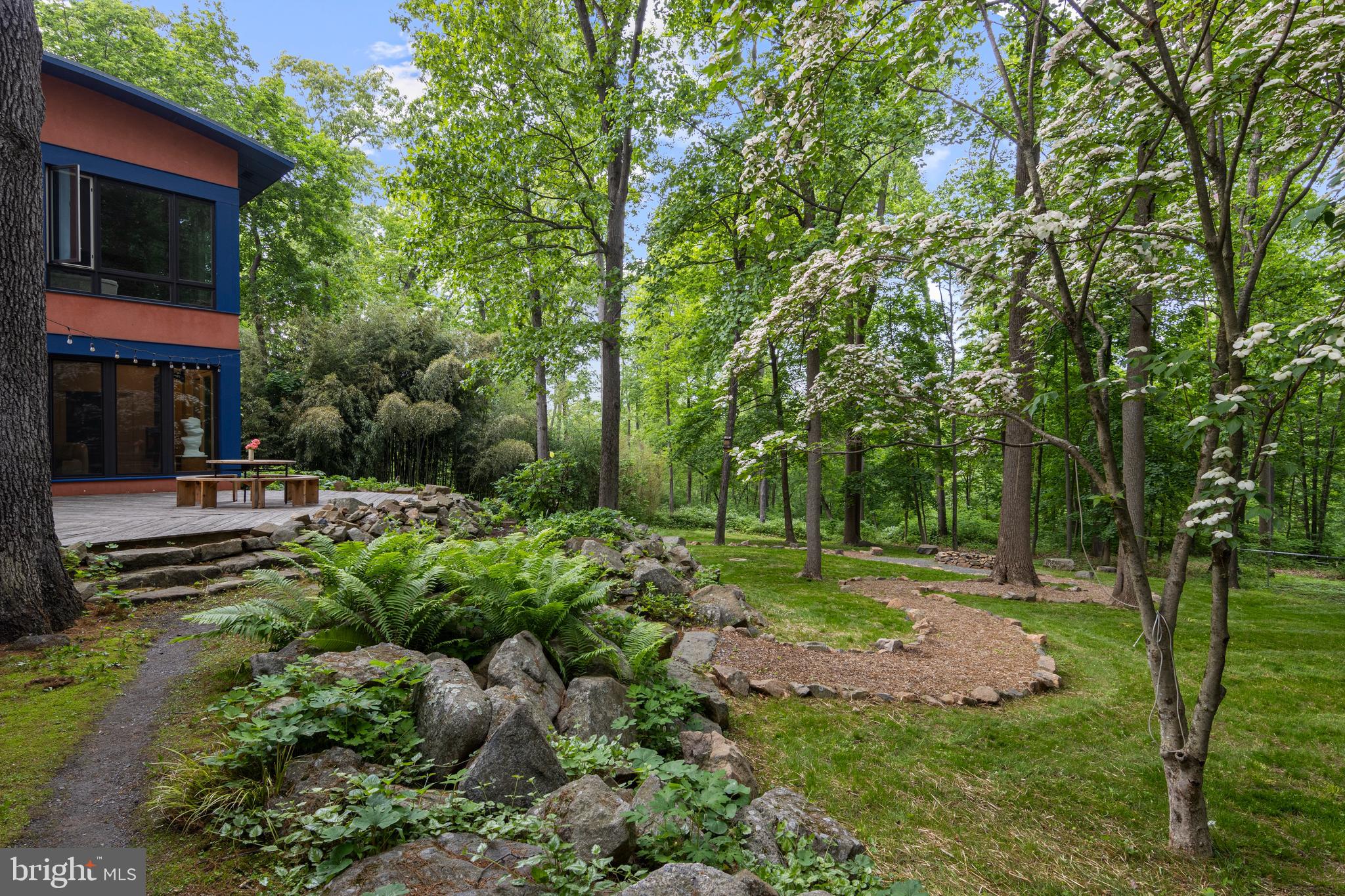 1420 Little Conestoga Road Glenmoore, PA 19343 - Photo 40 of 51 a view of a garden with a fountain
