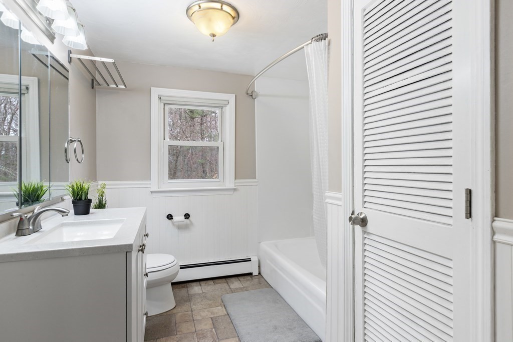 89 Richmond Road Freetown, MA 02702 - Photo 15 of 31 a bathroom with a granite countertop sink toilet and shower