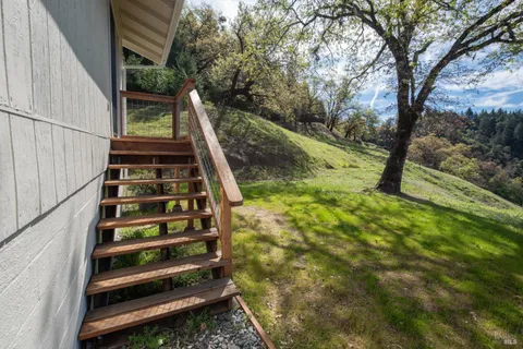 a view of outdoor space and deck