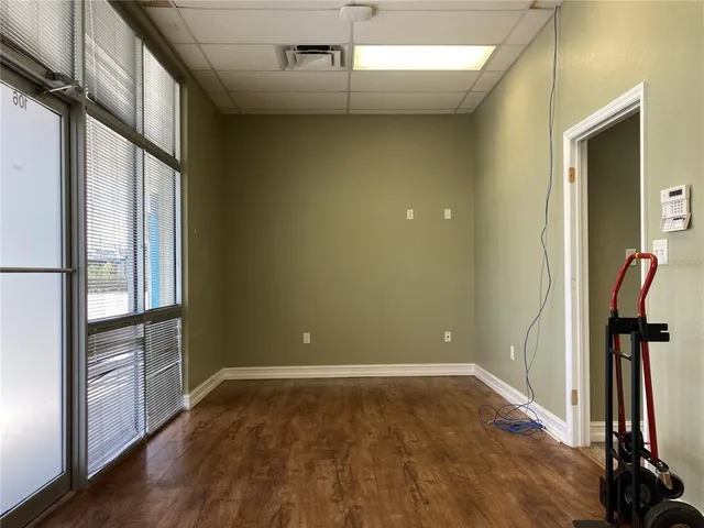 a view of a livingroom with a hardwood