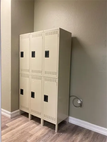 a view of a livingroom with closet