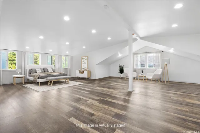 a view of a living room and kitchen
