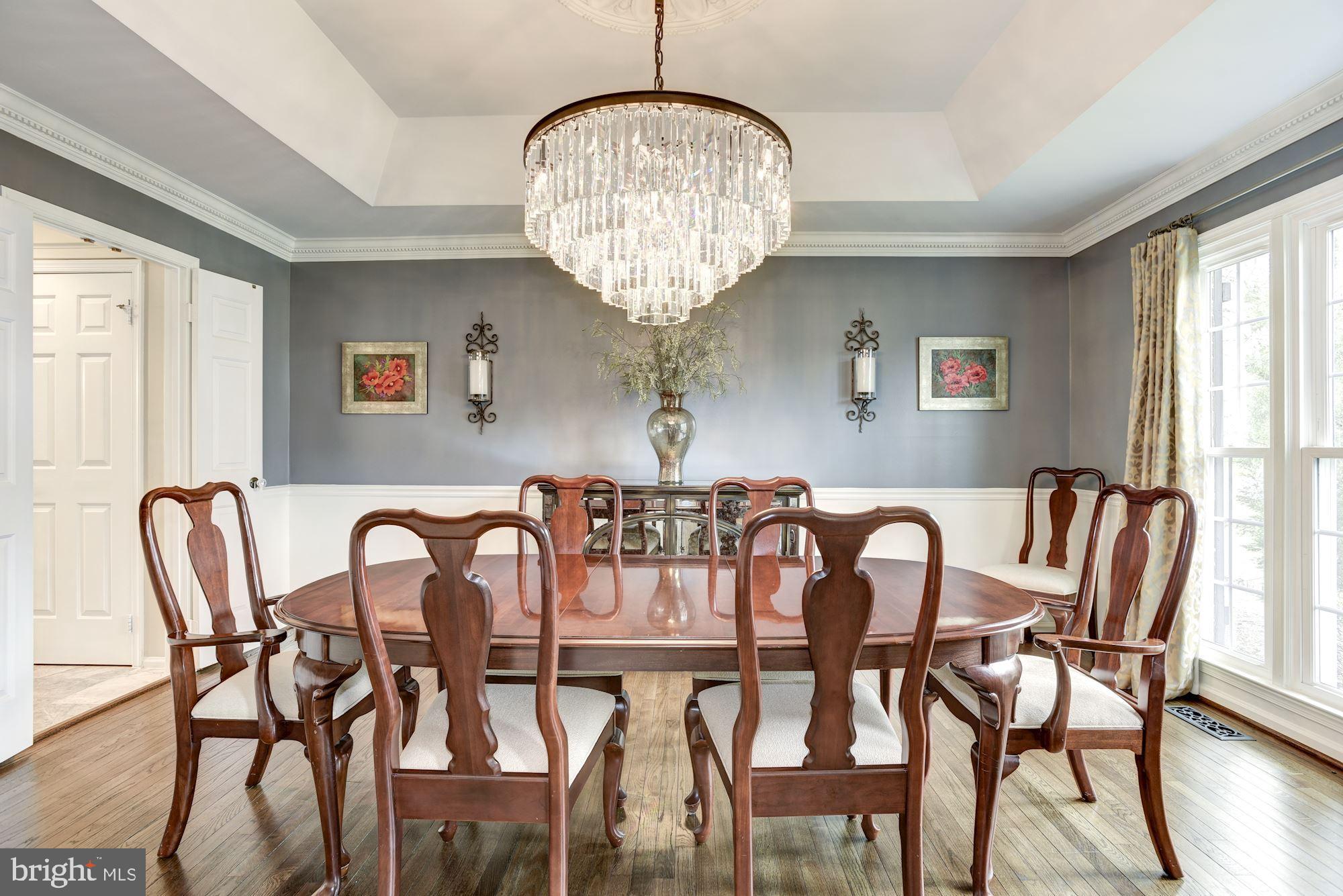 923 Ridge Drive McLean, VA 22101 - Photo 9 of 78 Dining room with Restoration Hardware chandelier
