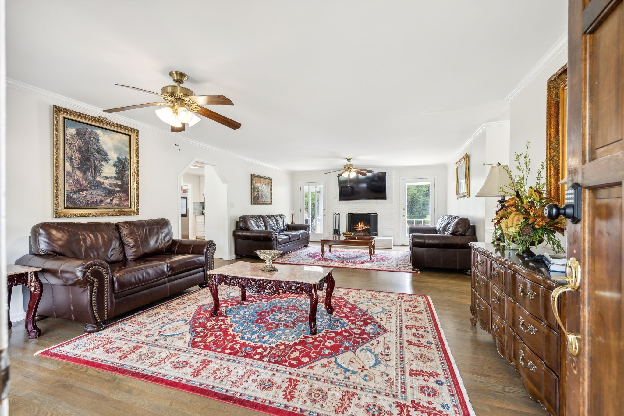 600 Blooming Grove Road Pulaski, TN 38478 - Photo 10 of 68 a living room with furniture a fireplace and a rug