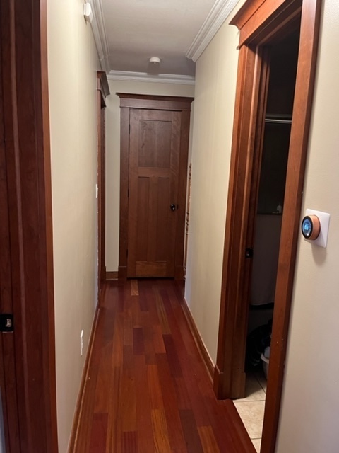 5833 South Skare Road Rochelle, IL 61068 - Photo 21 of 41 a view of a hallway with wooden floor