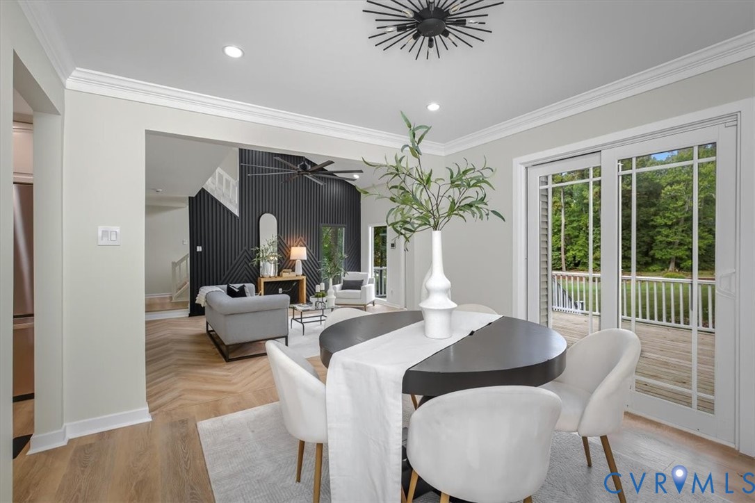 4200 Northwich Road Midlothian, VA 23112 - Photo 13 of 50 Dining area with ornamental molding, recessed ligh