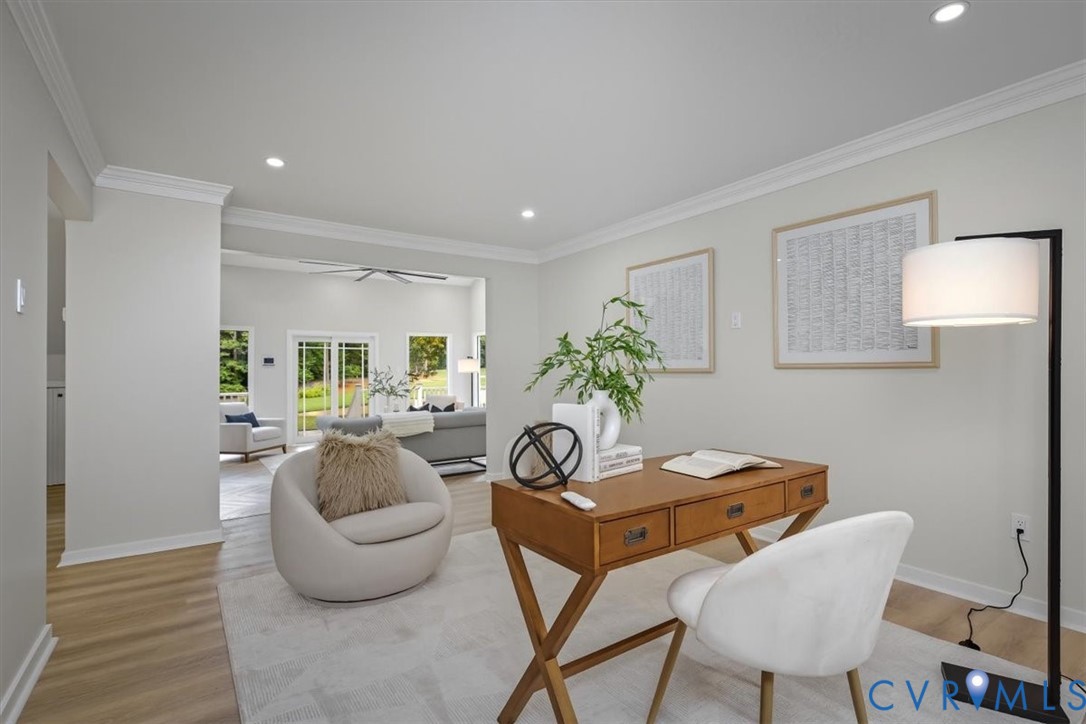 4200 Northwich Road Midlothian, VA 23112 - Photo 17 of 50 Office featuring ornamental molding, light wood-ty