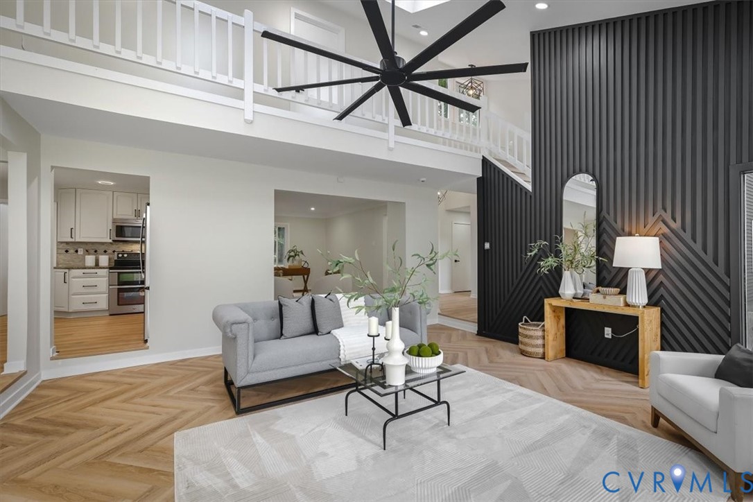 4200 Northwich Road Midlothian, VA 23112 - Photo 5 of 50 Living room featuring a towering ceiling, recessed