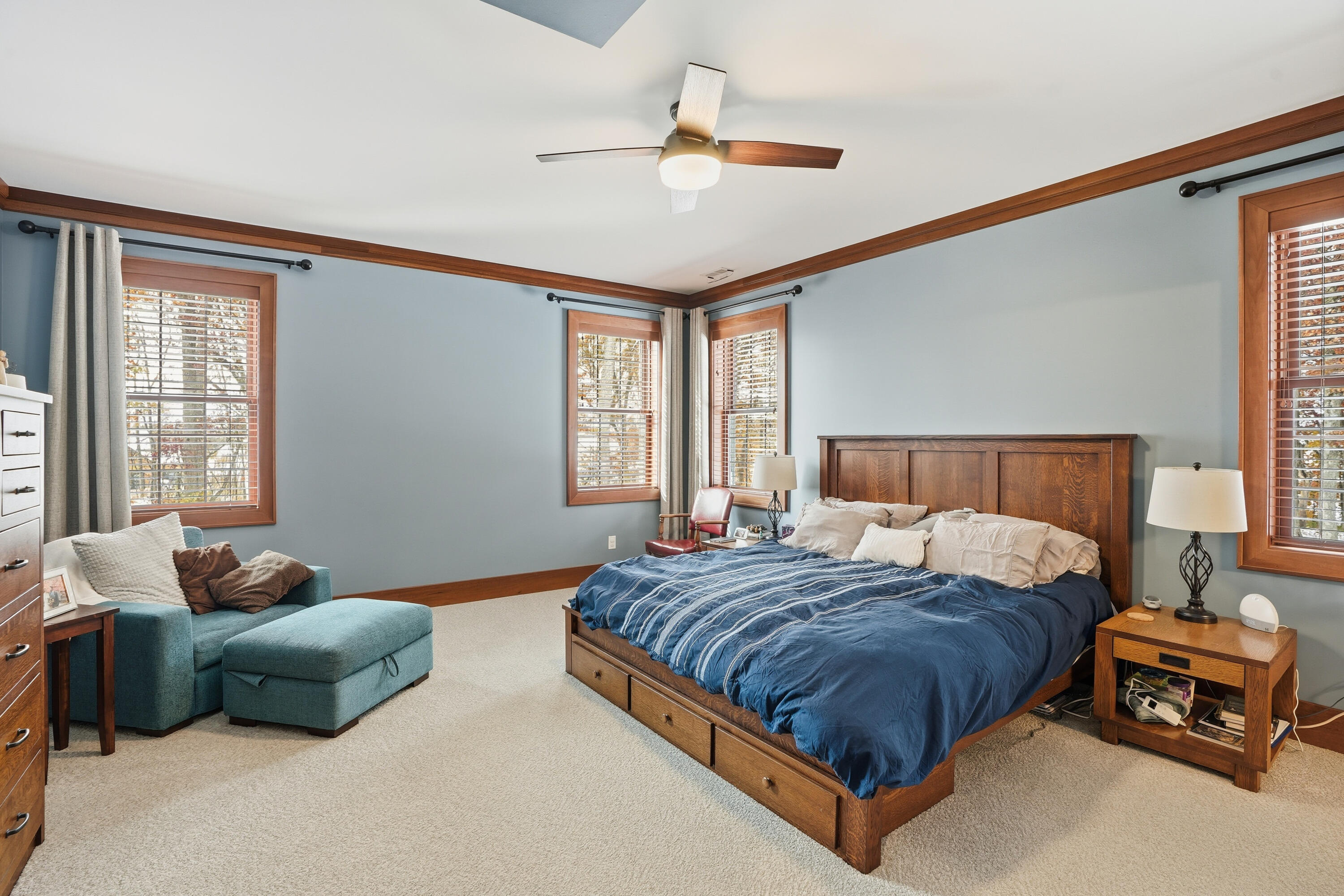 804 Shannon Drive Crown Point, IN 46307 - Photo 40 of 79 a spacious bedroom with a bed and a window