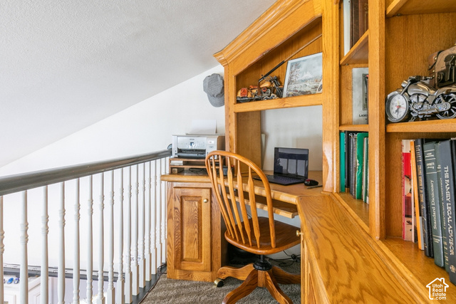 1764 West 1200th Street North Mapleton, UT 84664 - Photo 27 of 35 Built-in oak desk with integrated shelving, providing dedicated workspace and storage